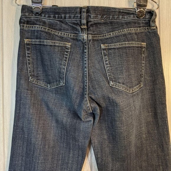 J.Crew Hipslung high low raw hem dark wash low rise jeans sz 28 - Picture 4 of 10